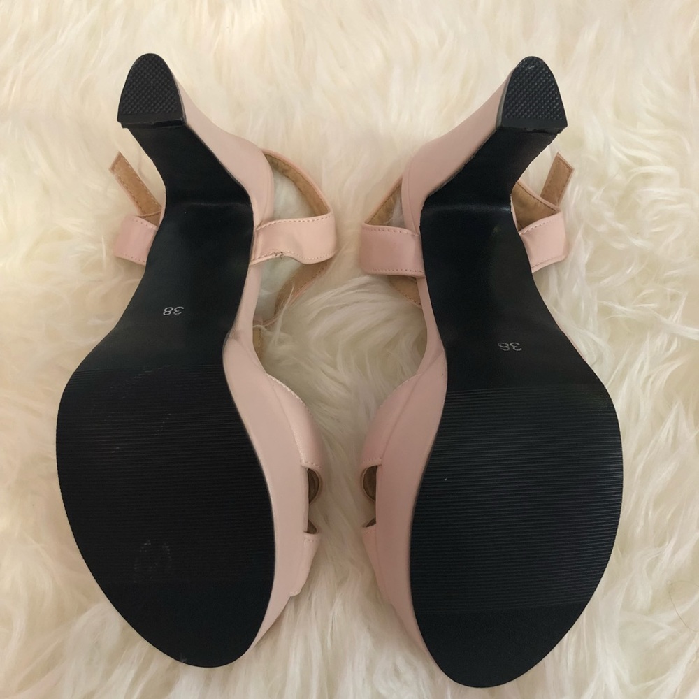 Pastel Millennial Pink Platform High Heels - Picture 5 of 6